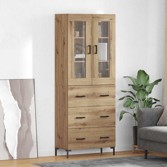 vidaXL Highboard 2 pcs Artisan Oak 69,5 x 34 x 180 εκ.