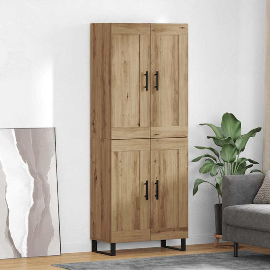 vidaXL Highboard 2 pcs Artisan Oak 69,5 x 34 x 180 εκ.