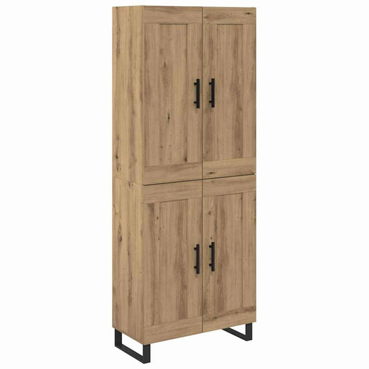 vidaXL Highboard Artisan Oak 69,5 x 34 x 180 εκ. Επεξεργασμένο ξύλο