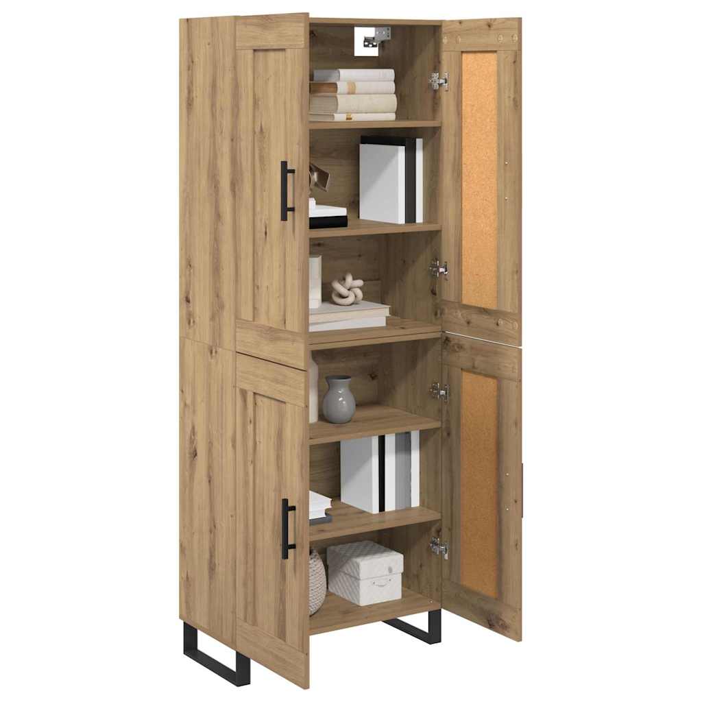 vidaXL Highboard Artisan Oak 69,5 x 34 x 180 εκ. Επεξεργασμένο ξύλο