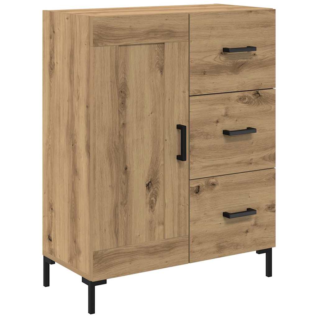 vidaXL Highboard με συρτάρι 2 pcs Artisan Oak Επεξεργασμένο ξύλο