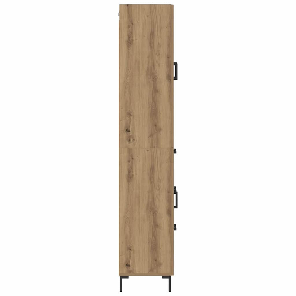 vidaXL Highboard με συρτάρι 2 pcs Artisan Oak Επεξεργασμένο ξύλο