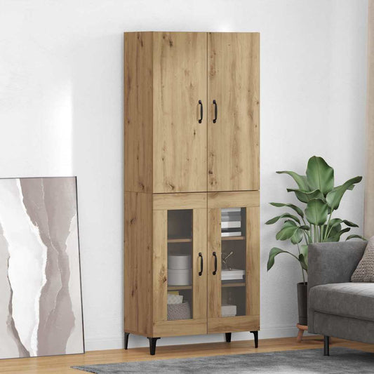 vidaXL Highboard Artisan Oak 69,5 x 34 x 180 εκ. Επεξεργασμένο ξύλο