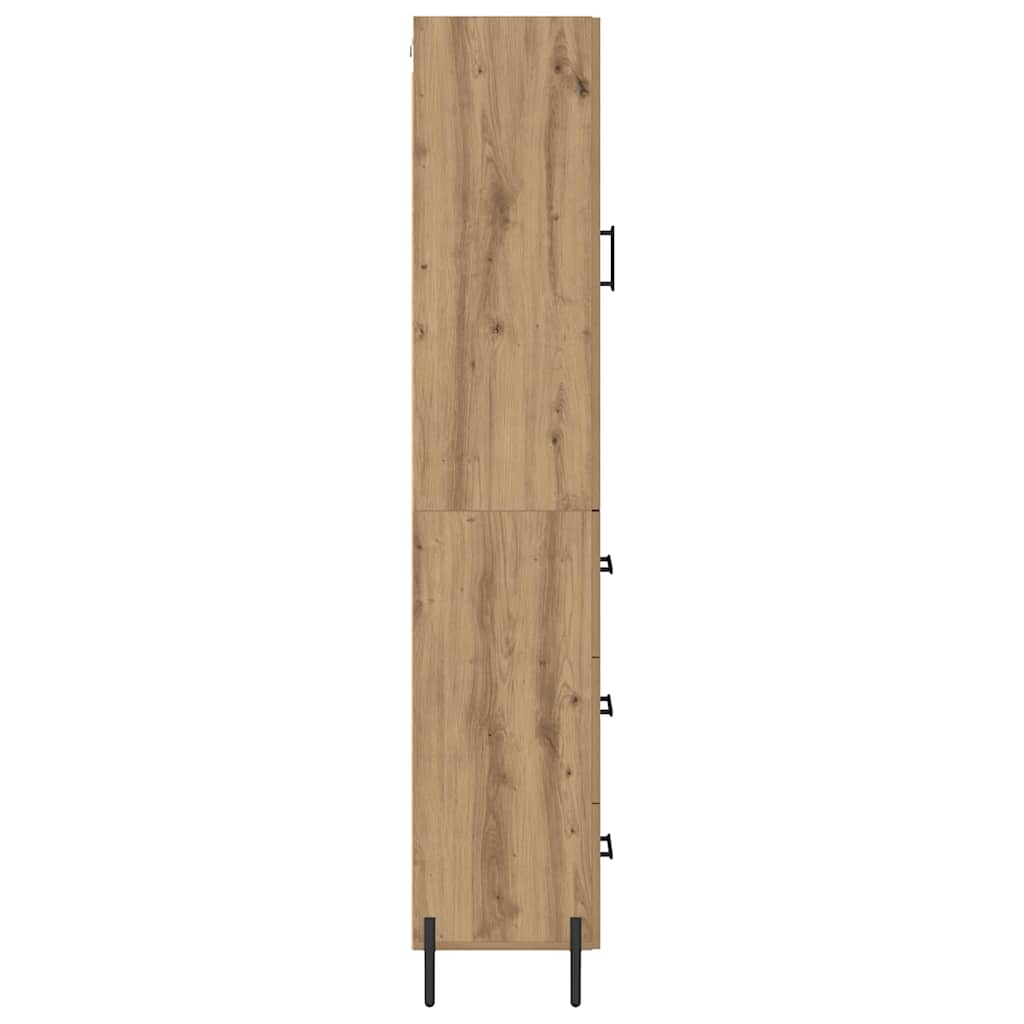 vidaXL Highboard Artisan Oak 34,5 x 34 x 180 εκ. Επεξεργασμένο ξύλο