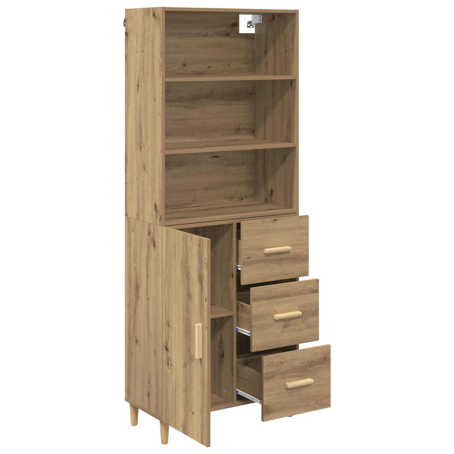 vidaXL Highboard Artisan Oak 69,5 x 32,5 x 180 εκ Επεξεργασμένο ξύλο