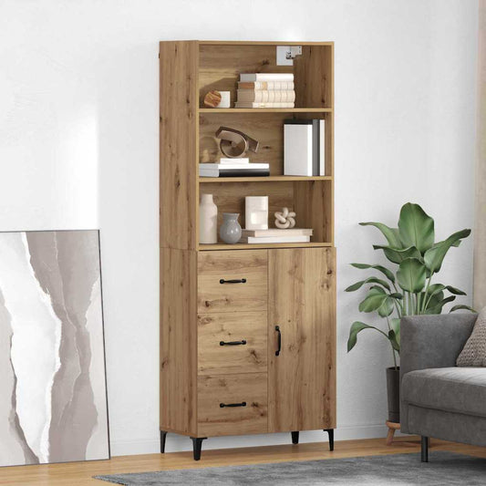 vidaXL Highboard Artisan Oak 69,5 x 34 x 180 εκ. Επεξεργασμένο ξύλο