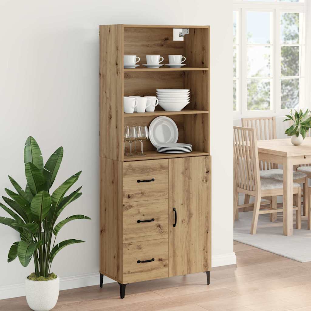 vidaXL Highboard Artisan Oak 69,5 x 34 x 180 εκ. Επεξεργασμένο ξύλο