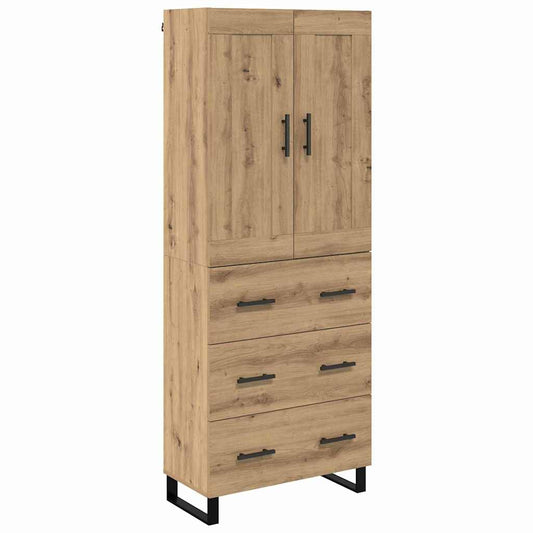 vidaXL Highboard Artisan Oak 69,5 x 34 x 180 εκ. Επεξεργασμένο ξύλο