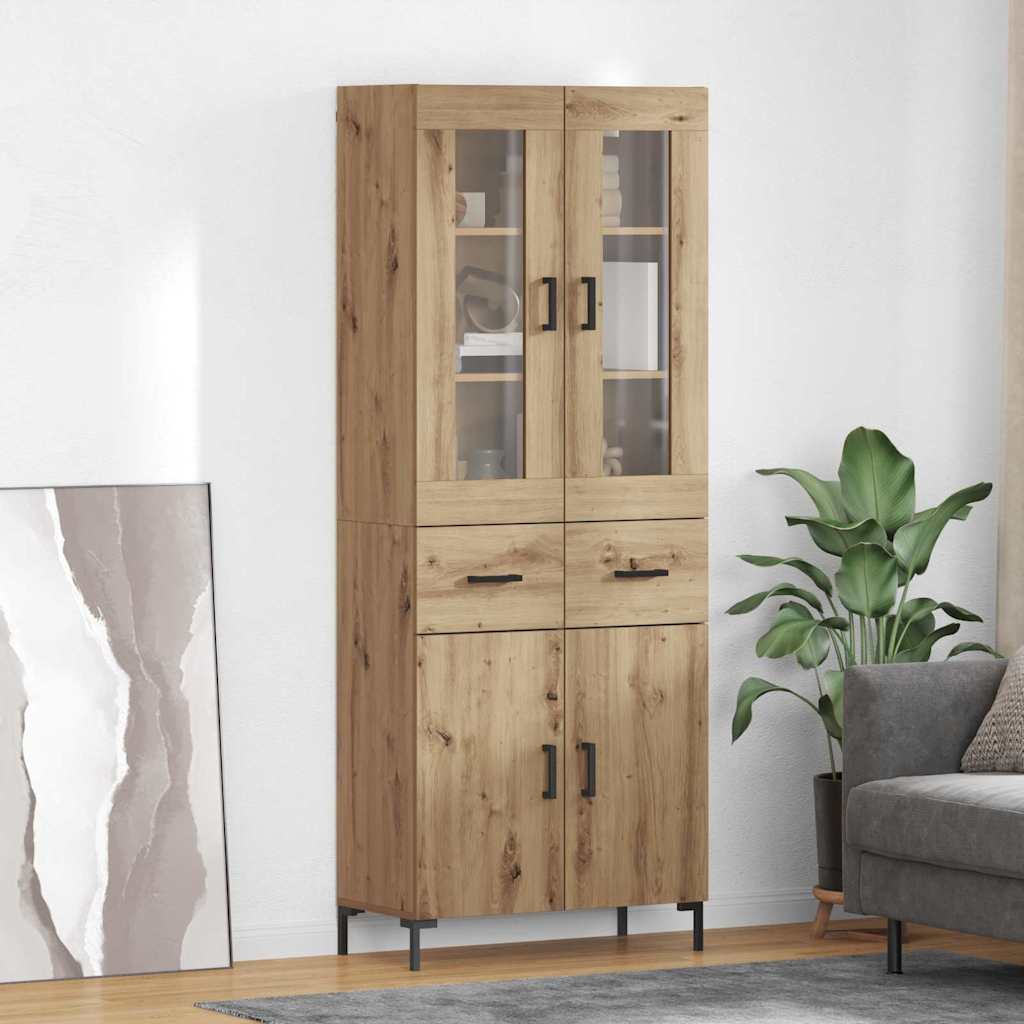 vidaXL Highboard Επιτοίχιο 2 pcs Artisan Oak 69,5 x 34 x 180 εκ.