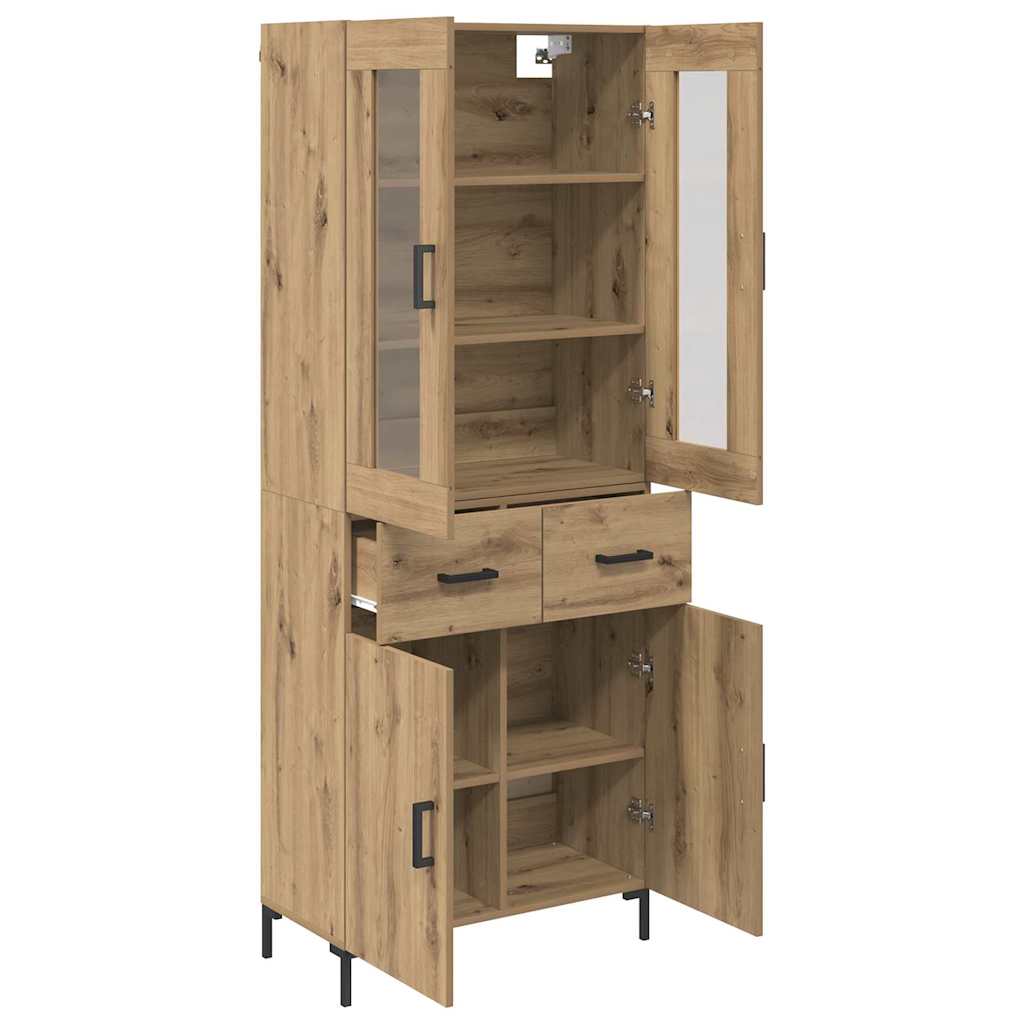 vidaXL Highboard Επιτοίχιο 2 pcs Artisan Oak 69,5 x 34 x 180 εκ.