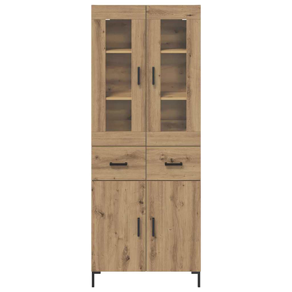 vidaXL Highboard Επιτοίχιο 2 pcs Artisan Oak 69,5 x 34 x 180 εκ.