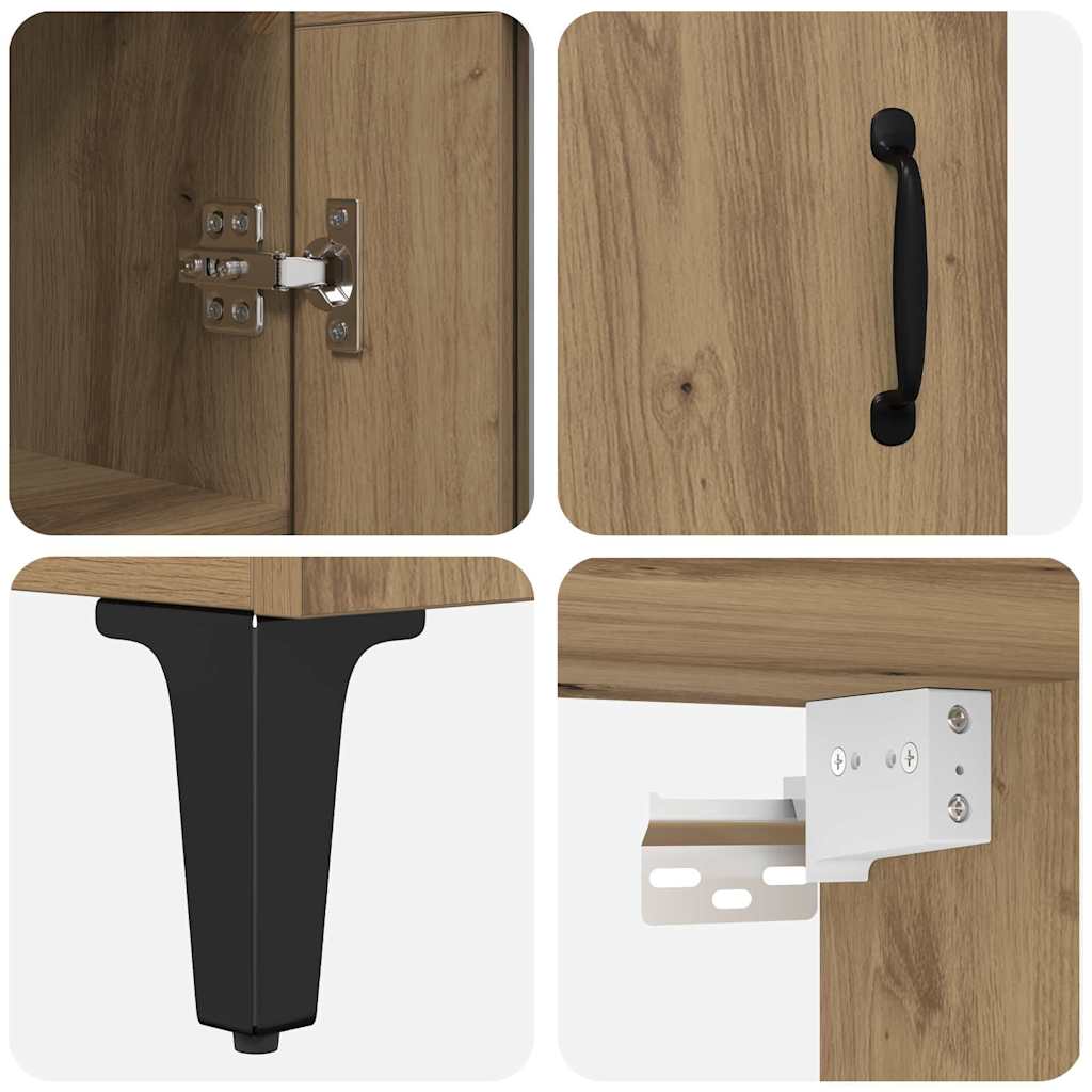 vidaXL Highboard Artisan Oak 69,5 x 34 x 180 εκ. Επεξεργασμένο ξύλο