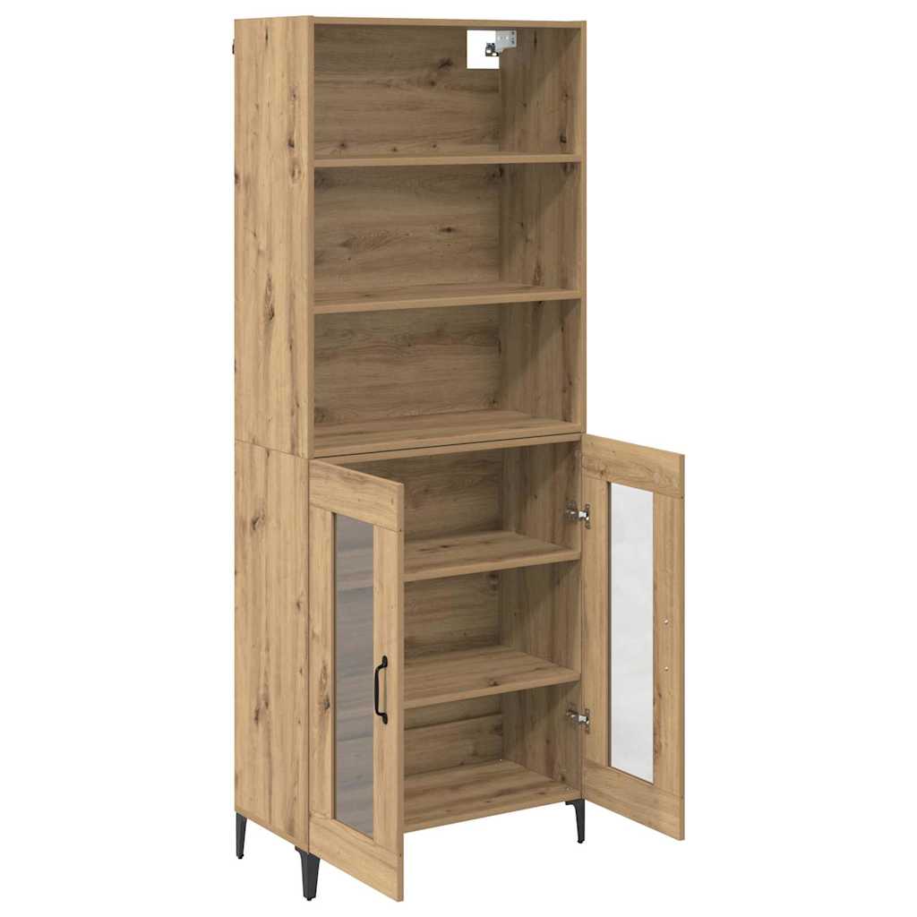vidaXL Highboard Artisan Oak 69,5 x 34 x 180 εκ. Επεξεργασμένο ξύλο