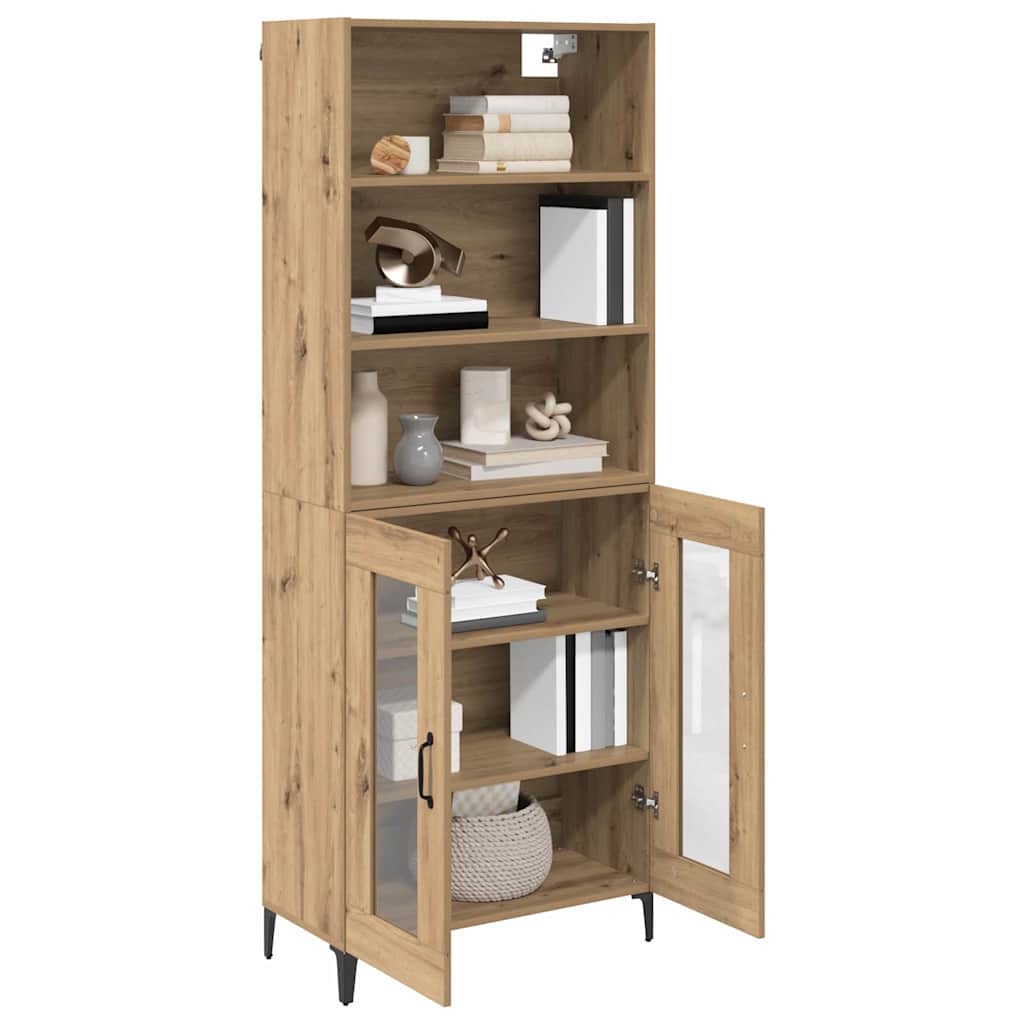vidaXL Highboard Artisan Oak 69,5 x 34 x 180 εκ. Επεξεργασμένο ξύλο