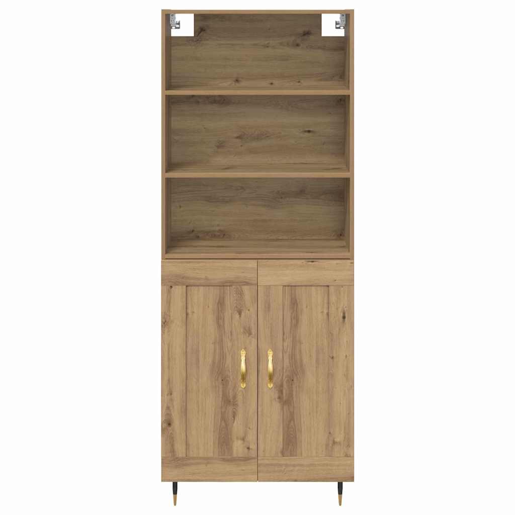 vidaXL Highboard Artisan Oak 69,5 x 34 x 180 εκ. Επεξεργασμένο ξύλο