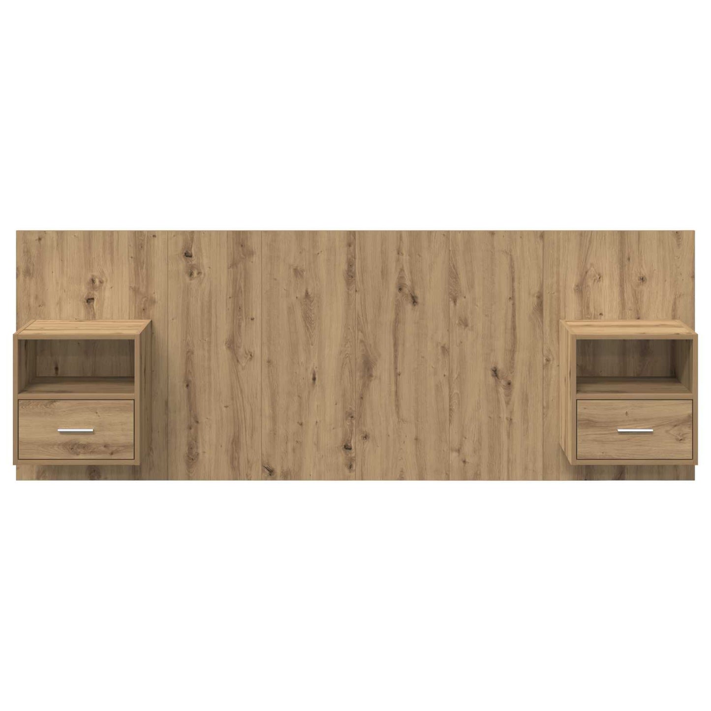 vidaXL Κεφαλή κρεβατιού με κομοδίνο με συρτάρι 3 pcs Artisan Oak
