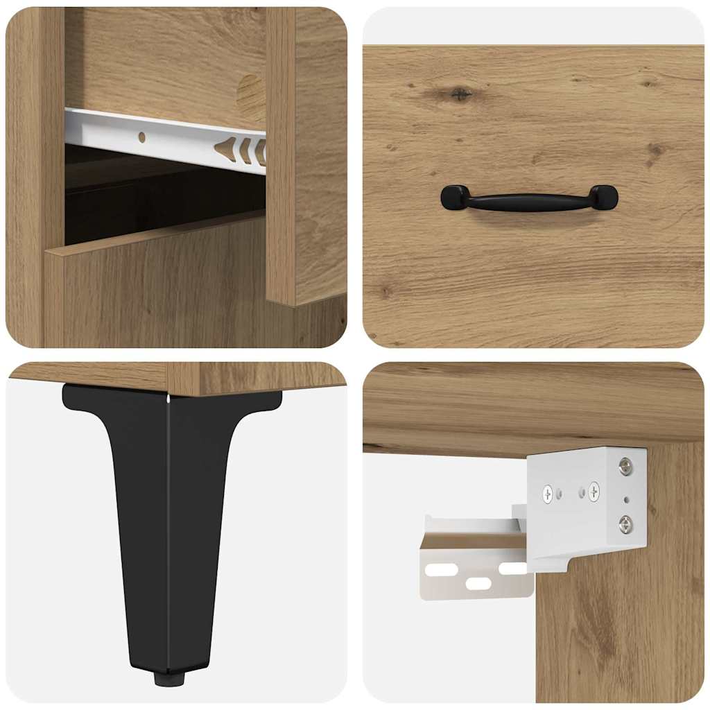 vidaXL Highboard Artisan Oak 69,5 x 34 x 180 εκ. Επεξεργασμένο ξύλο