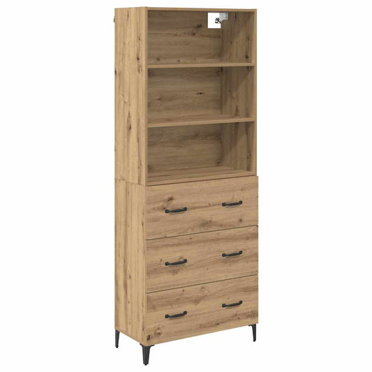 vidaXL Highboard Artisan Oak 69,5 x 34 x 180 εκ. Επεξεργασμένο ξύλο