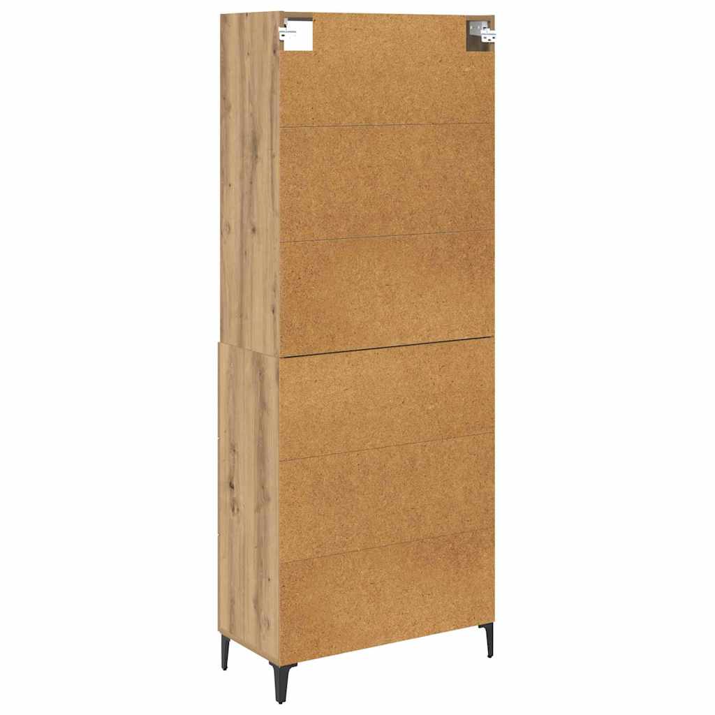 vidaXL Highboard Artisan Oak 69,5 x 34 x 180 εκ. Επεξεργασμένο ξύλο