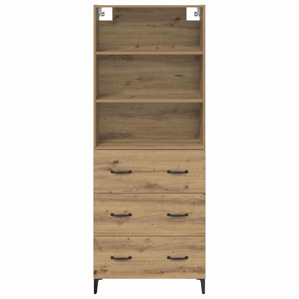 vidaXL Highboard Artisan Oak 69,5 x 34 x 180 εκ. Επεξεργασμένο ξύλο