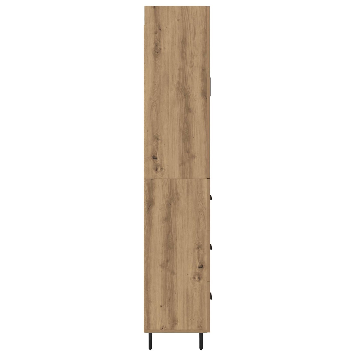 vidaXL Highboard με συρτάρι 2 pcs Artisan Oak Σύνθετο Ξύλο και Γυαλί