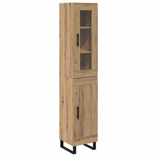 vidaXL Highboard Artisan Oak 34,5 x 34 x 180 εκ. Επεξεργασμένο ξύλο