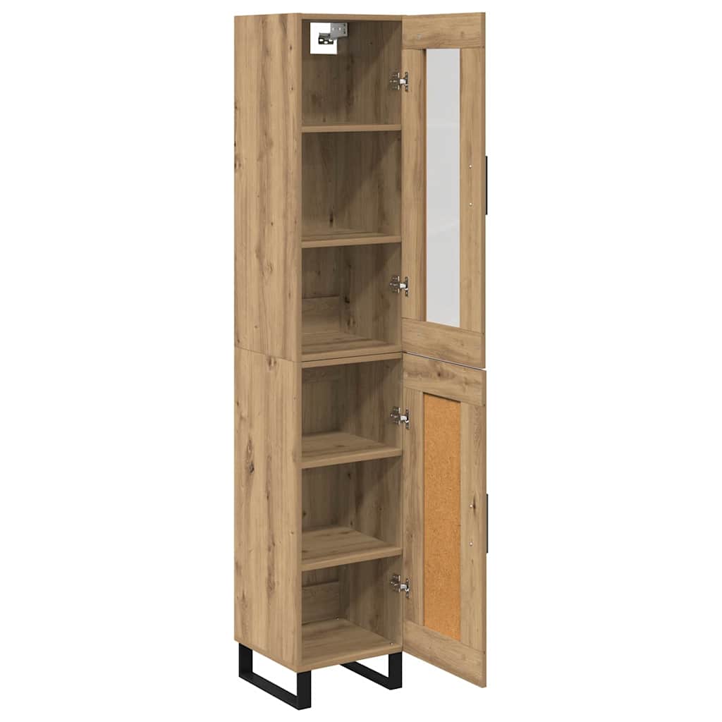 vidaXL Highboard Artisan Oak 69,5 x 34 x 180 εκ. Επεξεργασμένο ξύλο
