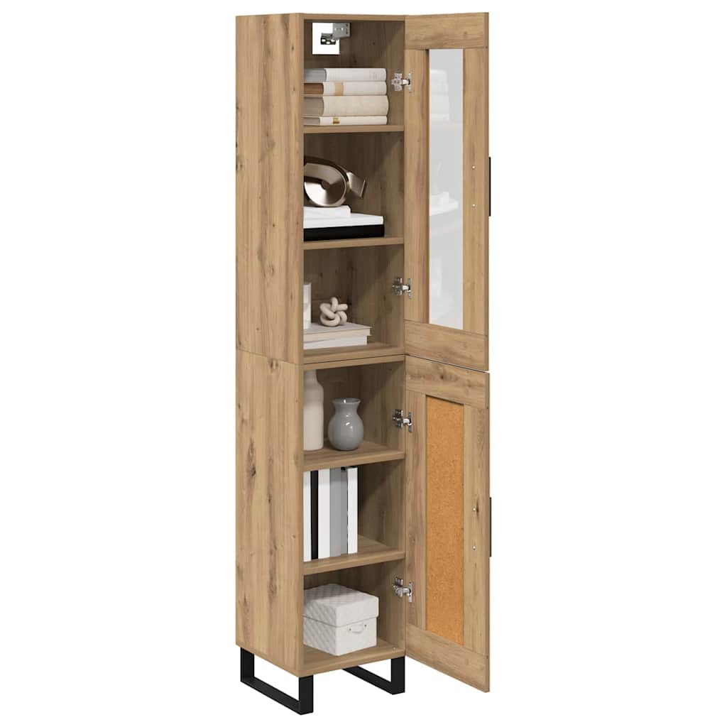 vidaXL Highboard Artisan Oak 69,5 x 34 x 180 εκ. Επεξεργασμένο ξύλο
