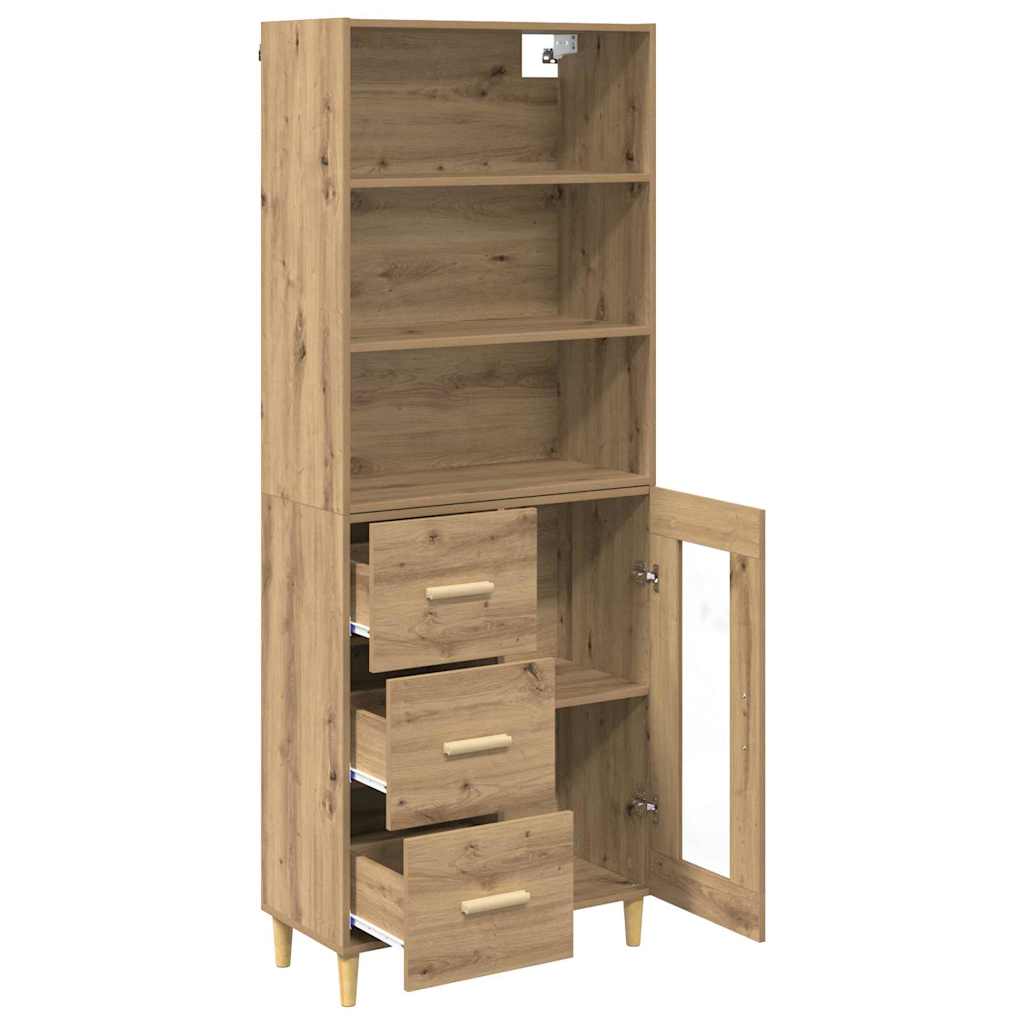 vidaXL Highboard Artisan Oak 69,5 x 32,5 x 180 εκ Επεξεργασμένο ξύλο