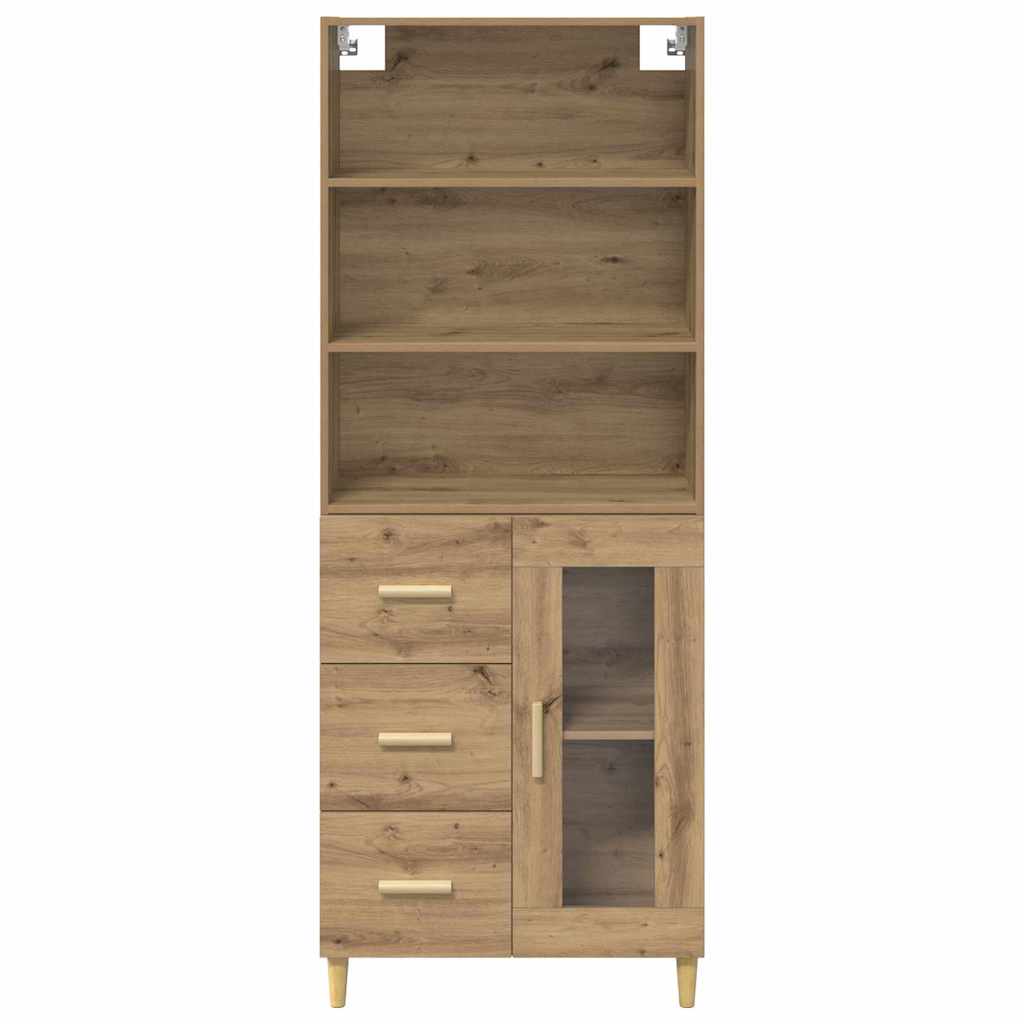 vidaXL Highboard Artisan Oak 69,5 x 32,5 x 180 εκ Επεξεργασμένο ξύλο