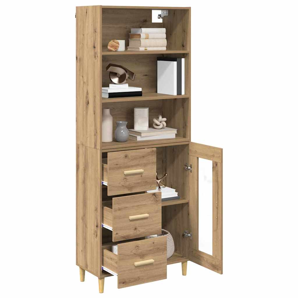 vidaXL Highboard Artisan Oak 69,5 x 32,5 x 180 εκ Επεξεργασμένο ξύλο