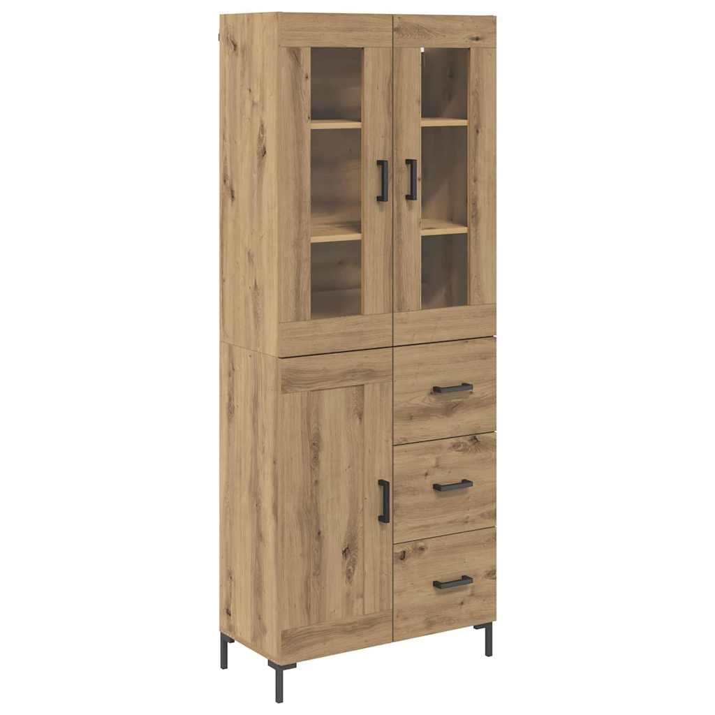 vidaXL Highboard Επιτοίχιο 2 pcs Artisan Oak 69,5 x 34 x 180 εκ.
