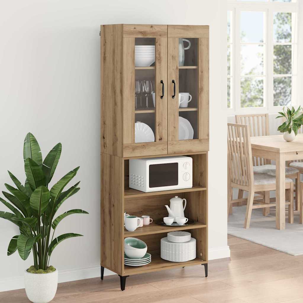 vidaXL Highboard Artisan Oak 69,5 x 34 x 180 εκ. Επεξεργασμένο ξύλο