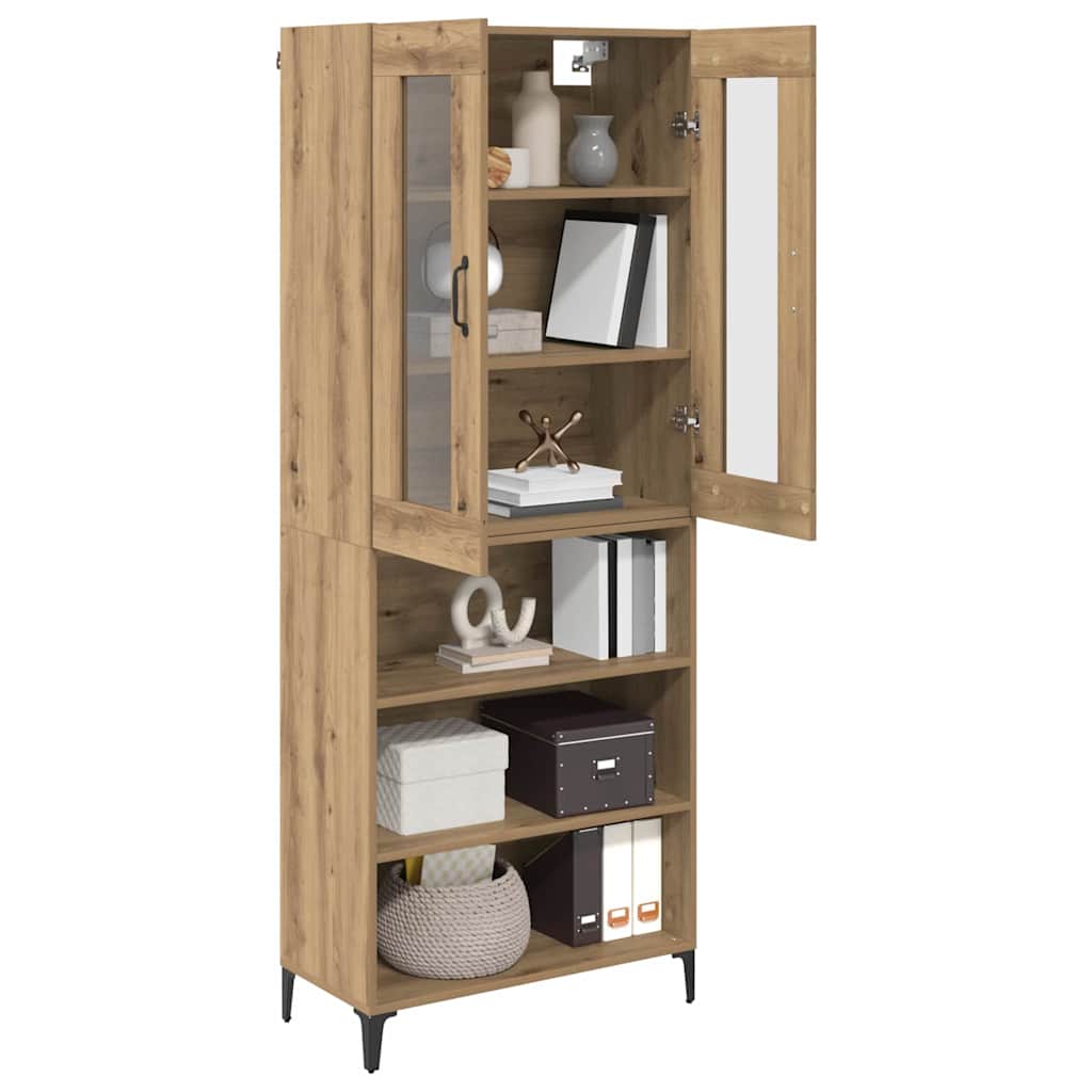 vidaXL Highboard Artisan Oak 69,5 x 34 x 180 εκ. Επεξεργασμένο ξύλο