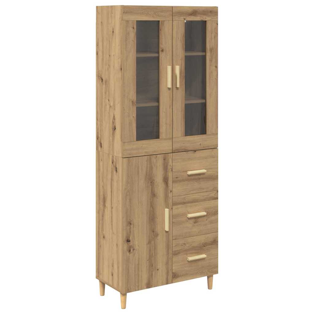 vidaXL Highboard Artisan Oak 69,5 x 34 x 180 εκ. Επεξεργασμένο ξύλο
