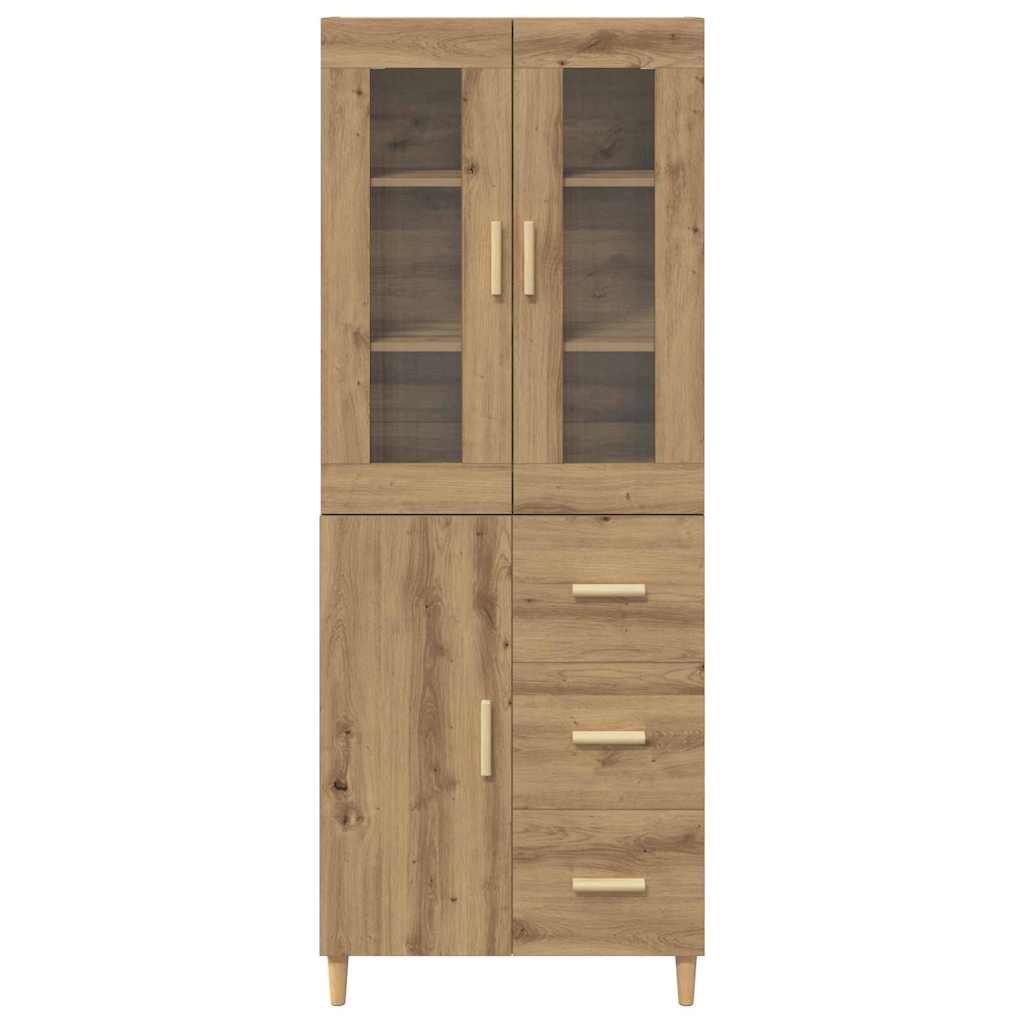 vidaXL Highboard Artisan Oak 69,5 x 34 x 180 εκ. Επεξεργασμένο ξύλο