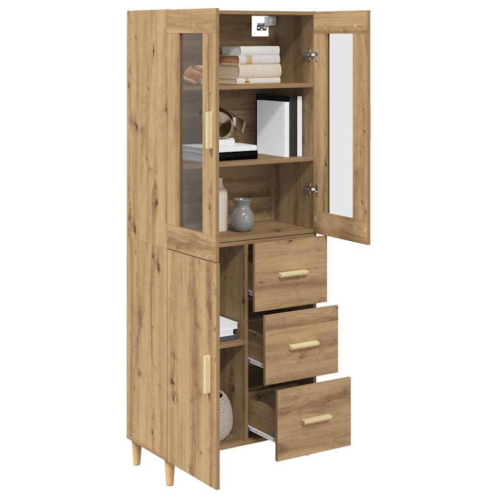 vidaXL Highboard Artisan Oak 69,5 x 34 x 180 εκ. Επεξεργασμένο ξύλο
