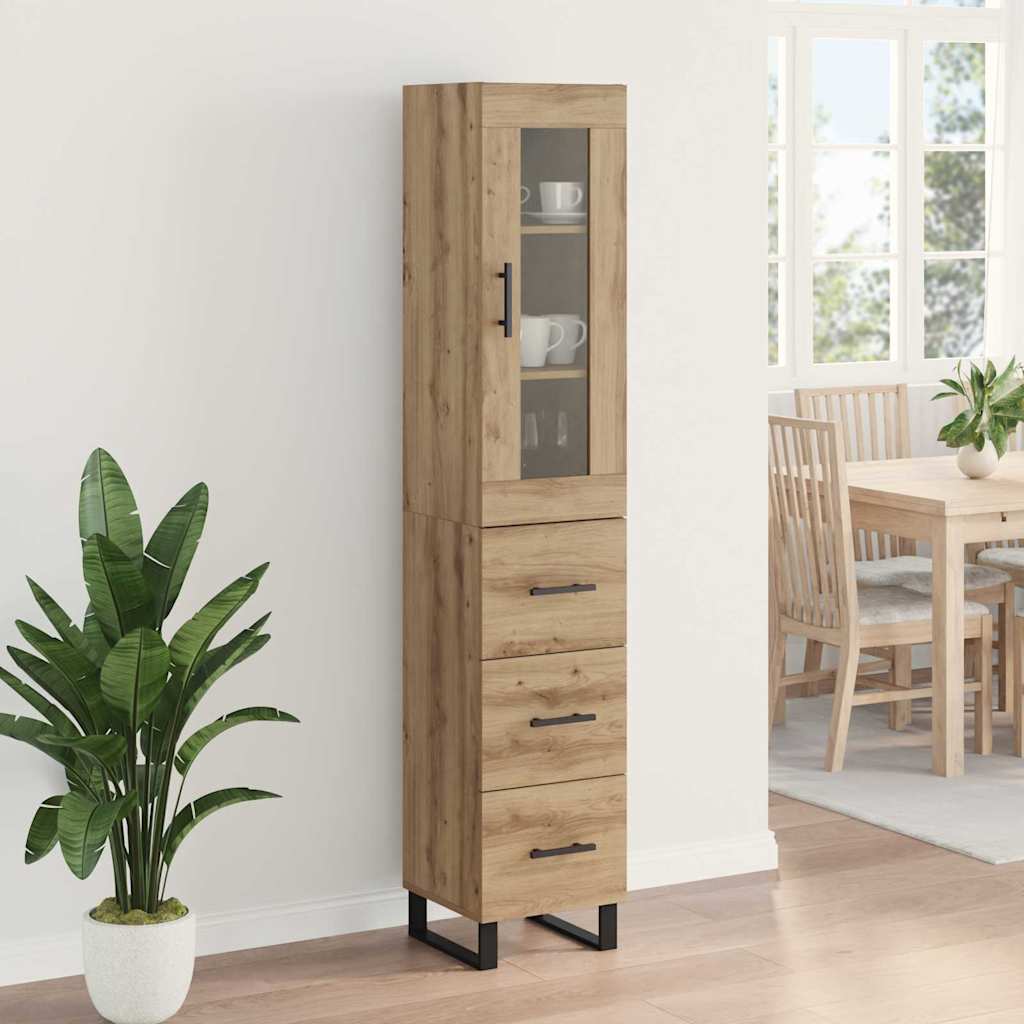 vidaXL Highboard Artisan Oak 69,5 x 34 x 180 εκ. Επεξεργασμένο ξύλο