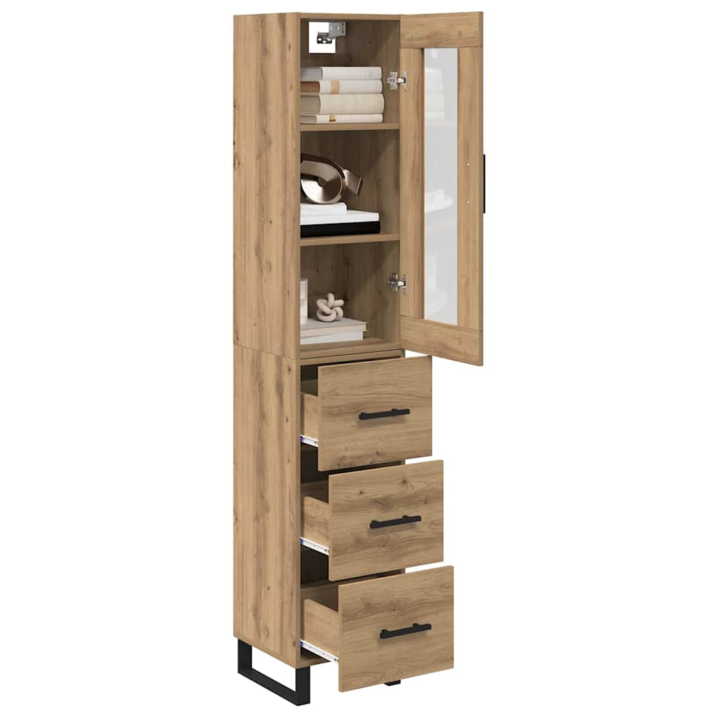 vidaXL Highboard Artisan Oak 69,5 x 34 x 180 εκ. Επεξεργασμένο ξύλο