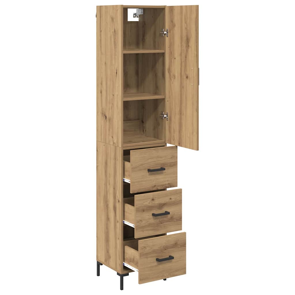 vidaXL Highboard Artisan Oak 69,5 x 34 x 180 εκ. Επεξεργασμένο ξύλο