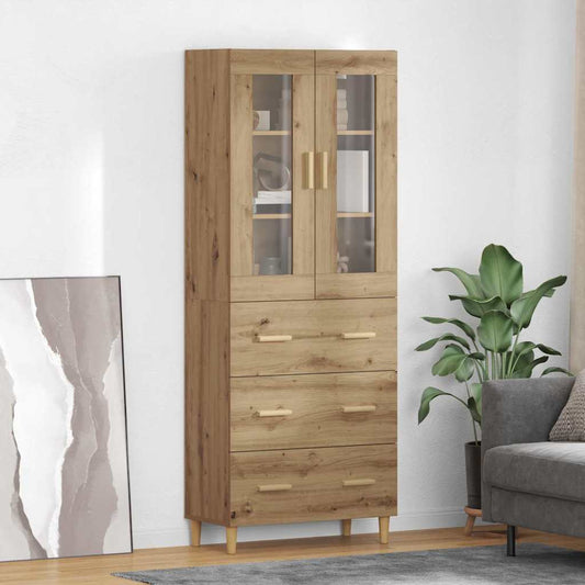 vidaXL Highboard με συρτάρι Artisan Oak 69,5 x 34 x 180 εκ.