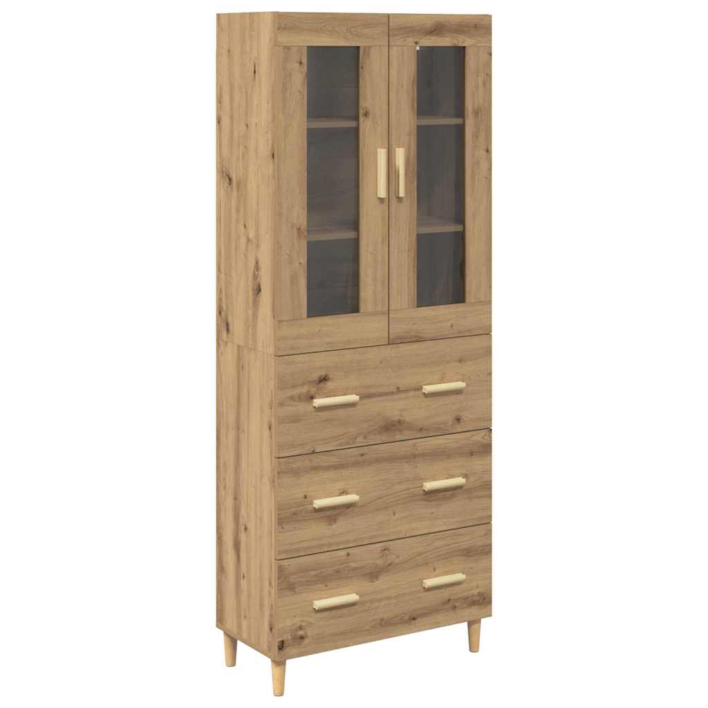 vidaXL Highboard με συρτάρι Artisan Oak 69,5 x 34 x 180 εκ.