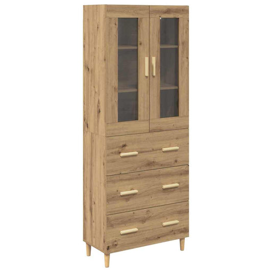 vidaXL Highboard με συρτάρι Artisan Oak 69,5 x 34 x 180 εκ.