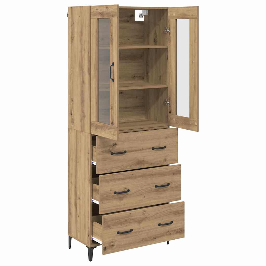 vidaXL Highboard Artisan Oak 69,5 x 34 x 180 εκ. Επεξεργασμένο ξύλο