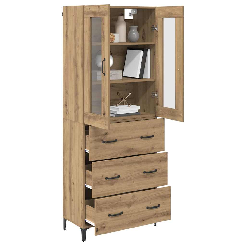 vidaXL Highboard Artisan Oak 69,5 x 34 x 180 εκ. Επεξεργασμένο ξύλο