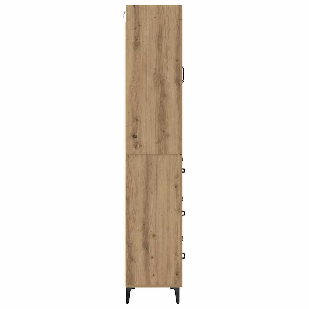 vidaXL Highboard Artisan Oak 69,5 x 34 x 180 εκ. Επεξεργασμένο ξύλο