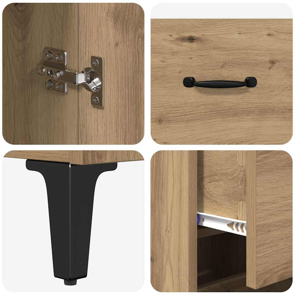 vidaXL Highboard Artisan Oak 69,5 x 34 x 180 εκ. Επεξεργασμένο ξύλο