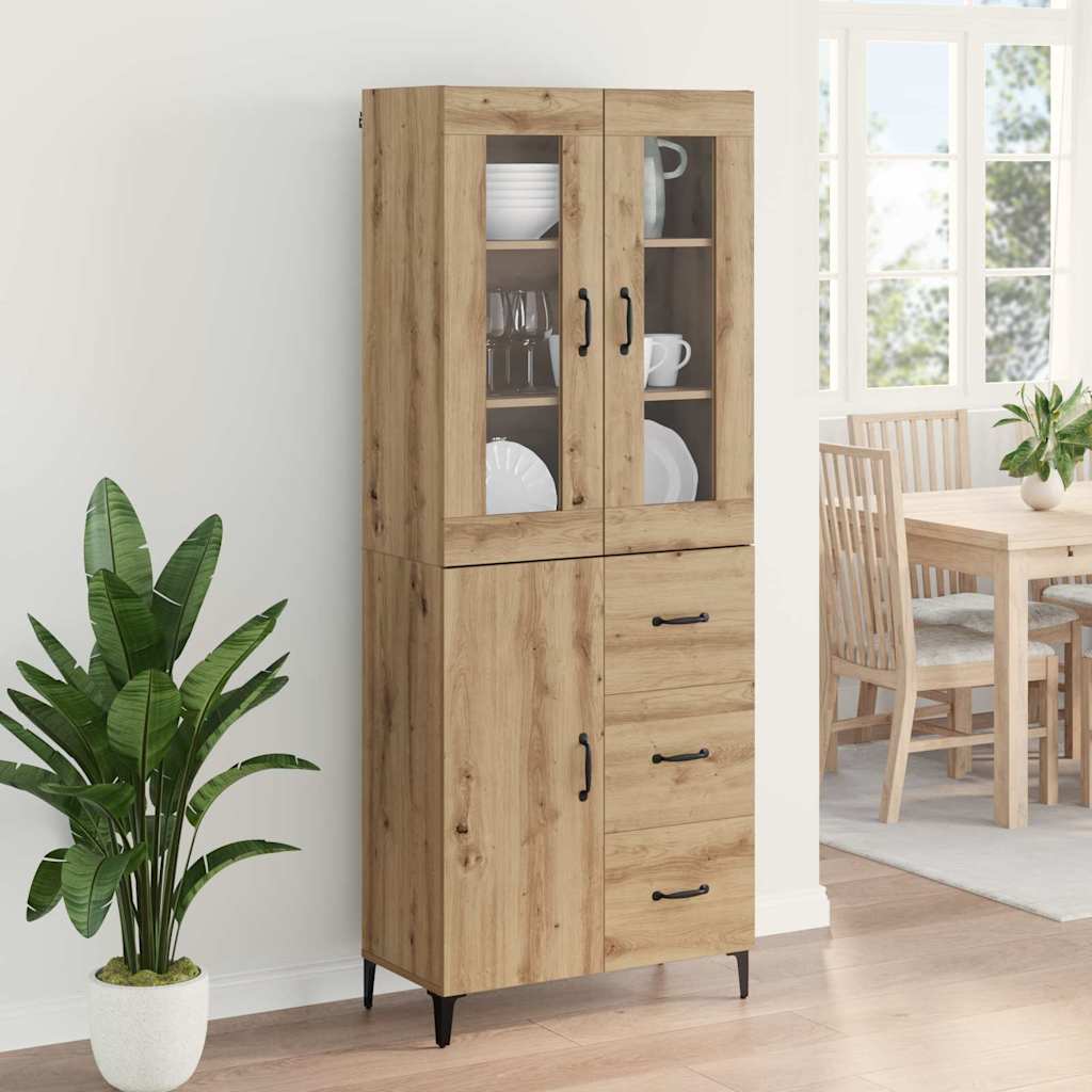 vidaXL Highboard Artisan Oak 69,5 x 34 x 180 εκ. Επεξεργασμένο ξύλο