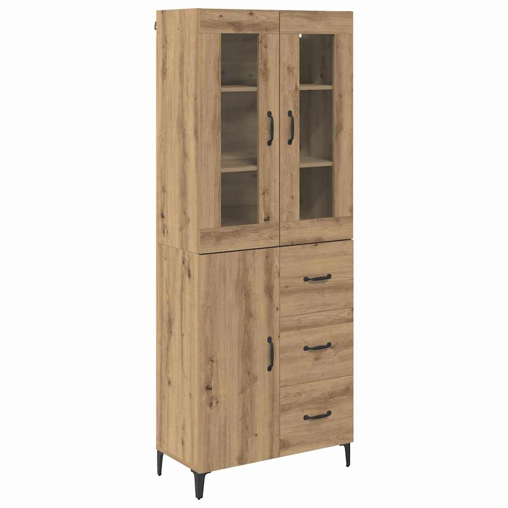 vidaXL Highboard Artisan Oak 69,5 x 34 x 180 εκ. Επεξεργασμένο ξύλο