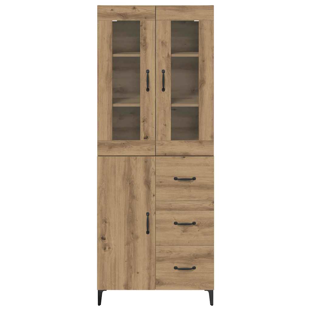 vidaXL Highboard Artisan Oak 69,5 x 34 x 180 εκ. Επεξεργασμένο ξύλο